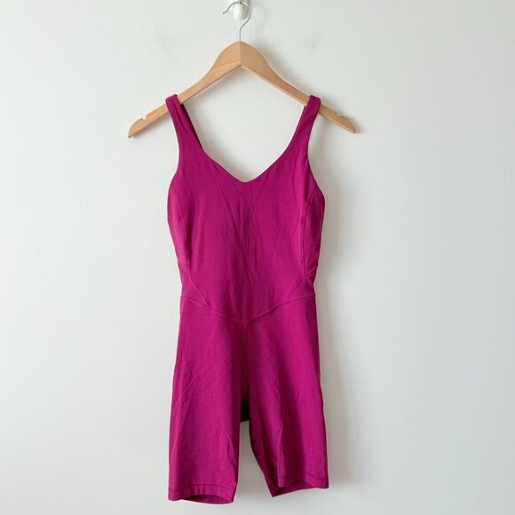 Lululemon Align Bodysuit 8” Magenta Purple Size 4 - Picture 4 of 6